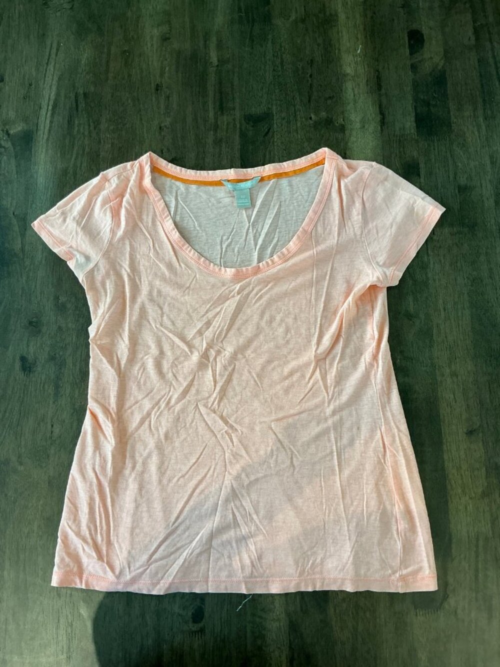 Banana Republic Peach Scoop Neck Tee Size XS